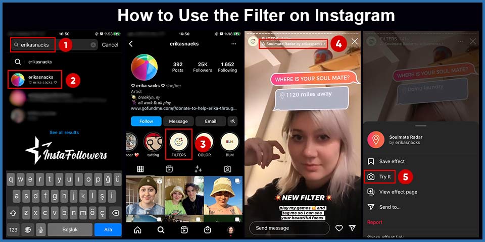 how to use the filter on instagram