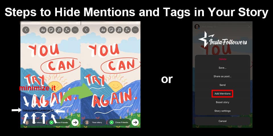 steps to hide mentions and tags in your instagram story