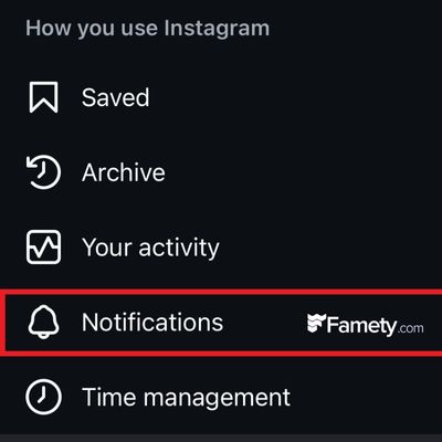 Instagram notifications 