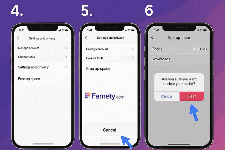 tiktok iphone cache clear