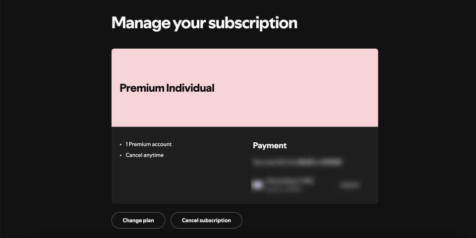 Cancel Spotify Premium