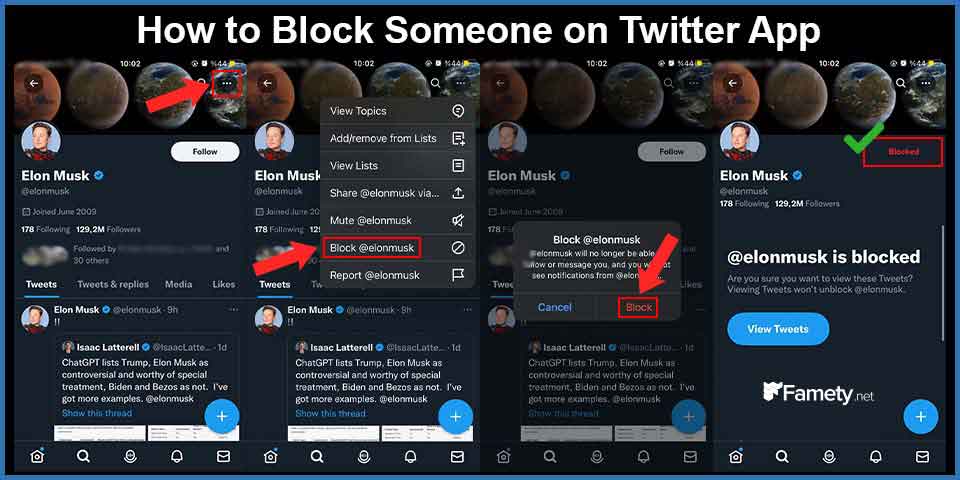 how to block someone on app