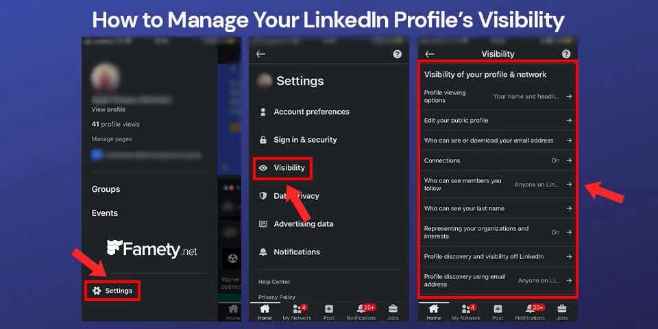 how to manage your linkedin profile's visibility