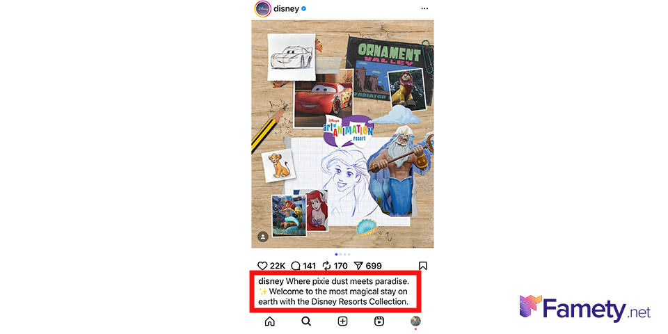 Instagram caption example