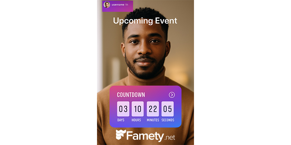 upcoming event countdown instagram story idea