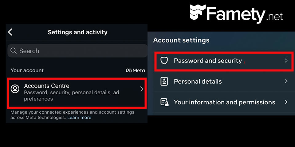 change instagram password