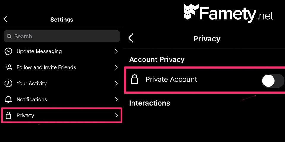 make your instagram private