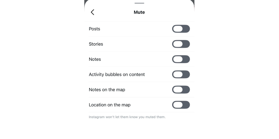 Mute posts and stories