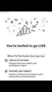 invited to tiktok live
