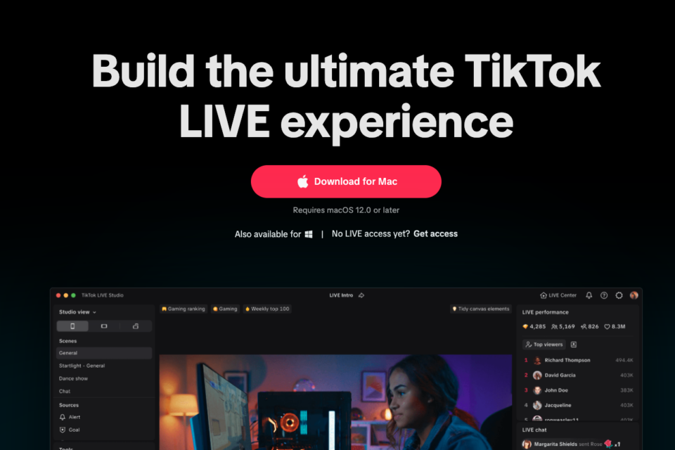 tiktok live studio