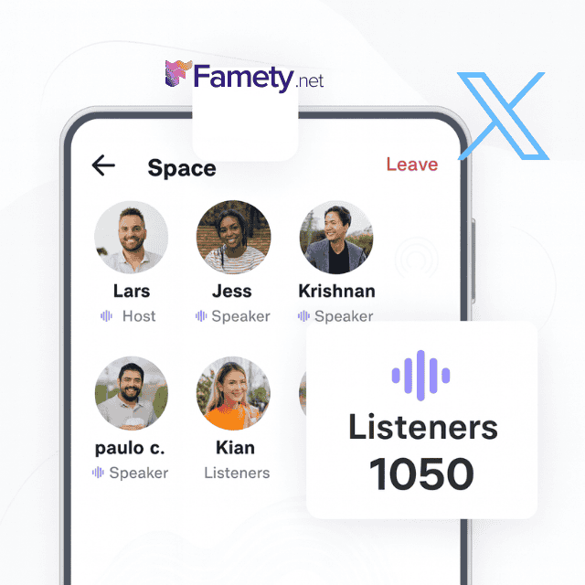 Buy Twitter (X) Space Listeners