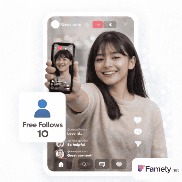 Get Free TikTok Followers via Famety followers generator